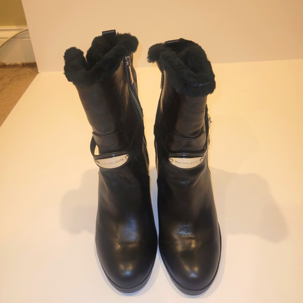 Michael Kors Black Fur-Lined Boots